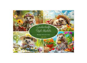 9783435647804 - Zauberhafte Igel-Models Blumiger Stil in der Natur (Wandkalender 2025 DIN A2 quer) CALVENDO Monatskalender