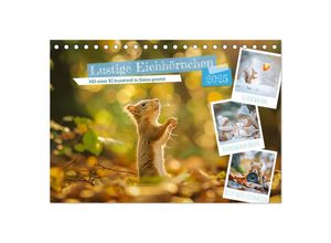 9783435648849 - Lustige Eichhörnchen (Tischkalender 2025 DIN A5 quer) CALVENDO Monatskalender