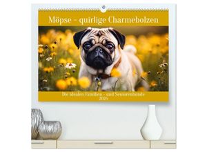 9783435652761 - Möpse - quirlige Charmebolzen (hochwertiger Premium Wandkalender 2025 DIN A2 quer) Kunstdruck in Hochglanz
