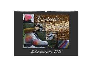 9783435659371 - Sockenkalender Bootsocks 2025 (Wandkalender 2025 DIN A2 quer) CALVENDO Monatskalender