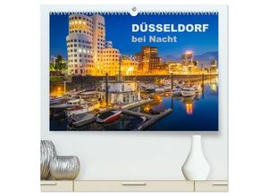 9783435666317 - Düsseldorf bei Nacht (hochwertiger Premium Wandkalender 2025 DIN A2 quer) Kunstdruck in Hochglanz