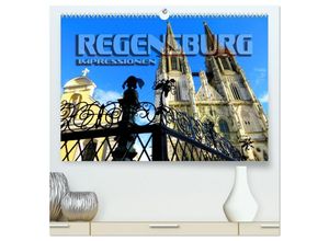 9783435668366 - REGENSBURG - Impressionen (hochwertiger Premium Wandkalender 2025 DIN A2 quer) Kunstdruck in Hochglanz