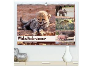 9783435673223 - Wildes Kinderzimmer - Tierkinder in Afrika (hochwertiger Premium Wandkalender 2025 DIN A2 quer) Kunstdruck in Hochglanz