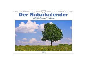 9783435673629 - Der Naturkalender mit Zitaten und Sprüchen (Wandkalender 2025 DIN A4 quer) CALVENDO Monatskalender