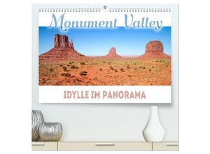 9783435674398 - MONUMENT VALLEY Idylle im Panorama (hochwertiger Premium Wandkalender 2025 DIN A2 quer) Kunstdruck in Hochglanz