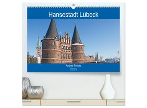 9783435676477 - Hansestadt Lübeck   Geburtstagskalender (hochwertiger Premium Wandkalender 2025 DIN A2 quer) Kunstdruck in Hochglanz