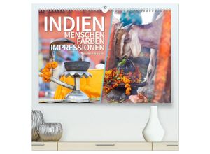 9783435677092 - INDIEN Menschen Farben Impressionen (hochwertiger Premium Wandkalender 2025 DIN A2 quer) Kunstdruck in Hochglanz