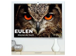 9783435677566 - Eulen Wächter der Nacht (hochwertiger Premium Wandkalender 2025 DIN A2 quer) Kunstdruck in Hochglanz