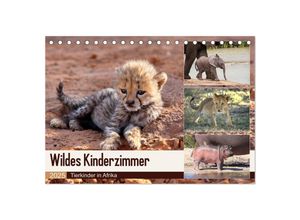 9783435679591 - Wildes Kinderzimmer - Tierkinder in Afrika (Tischkalender 2025 DIN A5 quer) CALVENDO Monatskalender