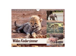 9783435680603 - Wildes Kinderzimmer - Tierkinder in Afrika (Wandkalender 2025 DIN A4 quer) CALVENDO Monatskalender