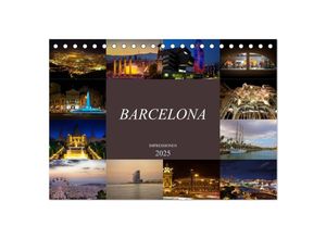 9783435680740 - Barcelona Impressionen (Tischkalender 2025 DIN A5 quer) CALVENDO Monatskalender