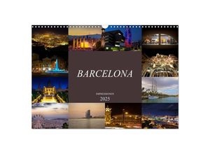 9783435681402 - Barcelona Impressionen (Wandkalender 2025 DIN A3 quer) CALVENDO Monatskalender