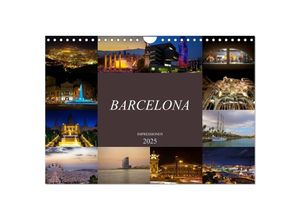 9783435681679 - Barcelona Impressionen (Wandkalender 2025 DIN A4 quer) CALVENDO Monatskalender