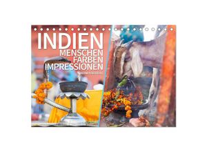 9783435683888 - INDIEN Menschen Farben Impressionen (Tischkalender 2025 DIN A5 quer) CALVENDO Monatskalender