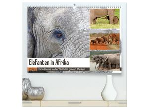 9783435685820 - Elefanten in Afrika (hochwertiger Premium Wandkalender 2025 DIN A2 quer) Kunstdruck in Hochglanz