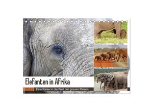 9783435686537 - Elefanten in Afrika (Tischkalender 2025 DIN A5 quer) CALVENDO Monatskalender