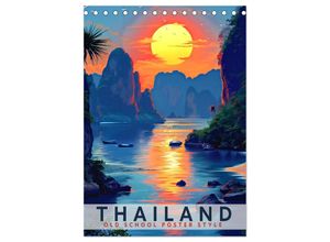 9783435689149 - Thailand - Old School Poster Style (Tischkalender 2025 DIN A5 hoch) CALVENDO Monatskalender