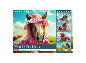 9783435690749 - Pferde-Fashion Modische Highlights auf Hufen (Wandkalender 2025 DIN A4 quer) CALVENDO Monatskalender