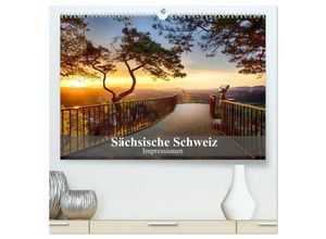 9783435693269 - Sächsische Schweiz - Impressionen (hochwertiger Premium Wandkalender 2025 DIN A2 quer) Kunstdruck in Hochglanz