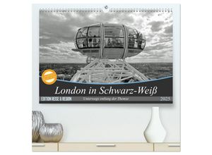 9783435693726 - London in Schwarz-Weiß (hochwertiger Premium Wandkalender 2025 DIN A2 quer) Kunstdruck in Hochglanz