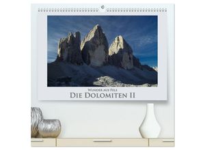 9783435694129 - Wunder aus Fels - Die Dolomiten II (hochwertiger Premium Wandkalender 2025 DIN A2 quer) Kunstdruck in Hochglanz