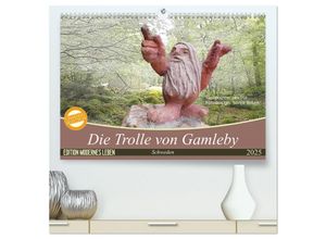 9783435694549 - Die Trolle von Gamleby - Schweden - Skulpturen von Jan Pol (hochwertiger Premium Wandkalender 2025 DIN A2 quer) Kunstdruck in Hochglanz