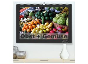 9783435695300 - Obst + Gemüse (hochwertiger Premium Wandkalender 2025 DIN A2 quer) Kunstdruck in Hochglanz