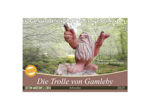 9783435701452 - Die Trolle von Gamleby - Schweden - Skulpturen von Jan Pol (Tischkalender 2025 DIN A5 quer) CALVENDO Monatskalender