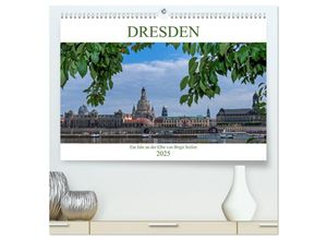 9783435701483 - Dresden ein Jahr an der Elbe (hochwertiger Premium Wandkalender 2025 DIN A2 quer) Kunstdruck in Hochglanz