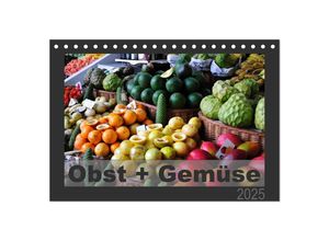 9783435702190 - Obst + Gemüse (Tischkalender 2025 DIN A5 quer) CALVENDO Monatskalender