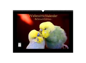 9783435714681 - Wellensittichkalender - Schmuck Edition (Wandkalender 2025 DIN A3 quer) CALVENDO Monatskalender