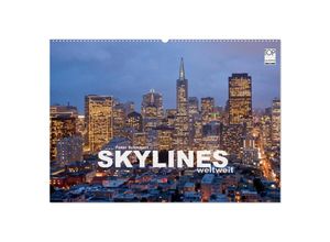 9783435714704 - Skylines weltweit (Wandkalender 2025 DIN A2 quer) CALVENDO Monatskalender