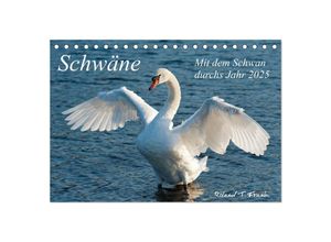 9783435812318 - Mit dem Schwan durchs Jahr 2025 (Tischkalender 2025 DIN A5 quer) CALVENDO Monatskalender