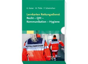 9783437250958 - Lernkarten Rettungsdienst Recht - QM - Kommunikation - Hygiene - Guido Kaiser Matthias Thöle Frank Scheinichen Box