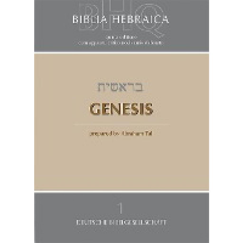 9783438052612 - Biblia Hebraica Quinta (BHQ) Genesis