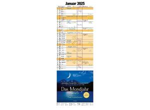 9783442319855 - Familienkalender 31977 Mond 1 Monat   1 Seite 5 Spalten 245x69cm 2025 9783442319855 Heye