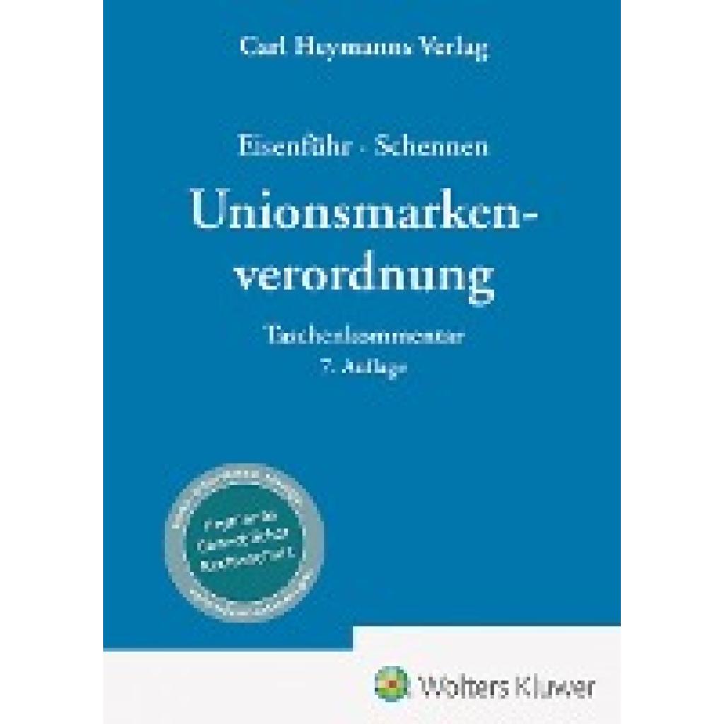 9783452302113 - Unionsmarkenverordnung - Kommentar