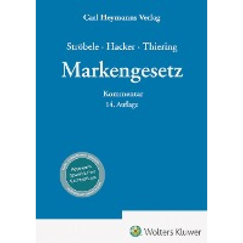 9783452302533 - Hacker Franz Markengesetz - Kommentar