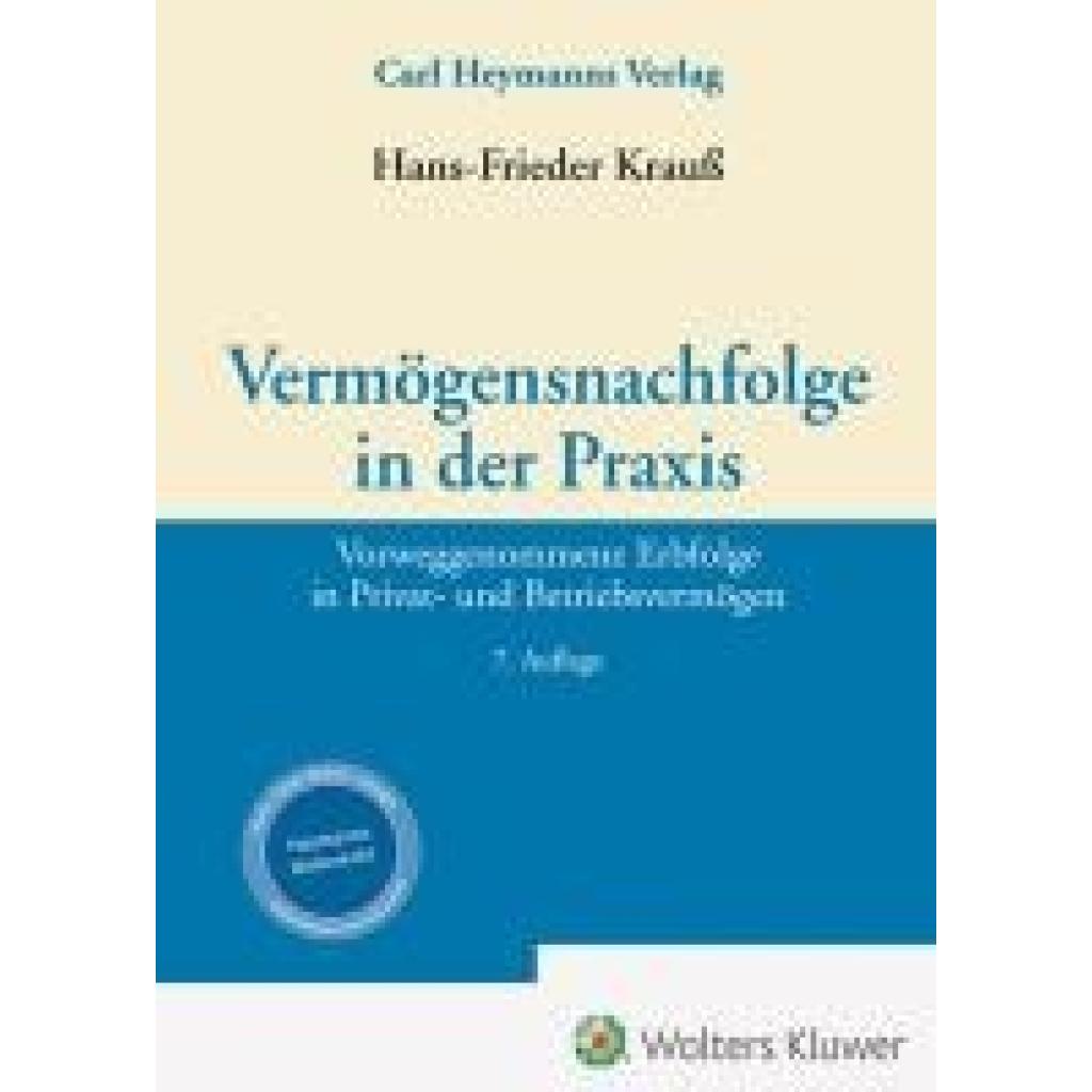 9783452303455 - Krauß Hans-Frieder Vermögensnachfolge in der Praxis