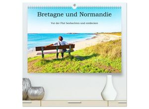 9783457129081 - Bretagne und Normandie - Vor der Flut beobachten und entdecken (hochwertiger Premium Wandkalender 2025 DIN A2 quer) Kunstdruck in Hochglanz