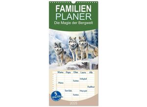 9783457133620 - Familienplaner 2025 - Die Magie der Bergwelt mit 5 Spalten (Wandkalender 21 x 45 cm) CALVENDO