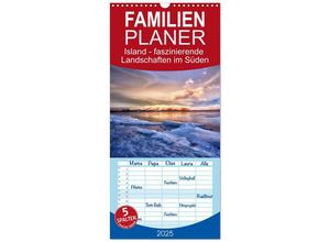 9783457133712 - Familienplaner 2025 - Island - faszinierende Landschaften im Süden mit 5 Spalten (Wandkalender 21 x 45 cm) CALVENDO