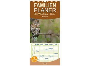 9783457133842 - Familienplaner 2025 - der Waldkauz - Strix Aluco mit 5 Spalten (Wandkalender 21 x 45 cm) CALVENDO