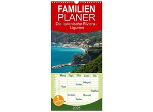 9783457135587 - Familienplaner 2025 - Die Italienische Riviera - Ligurien mit 5 Spalten (Wandkalender 21 x 45 cm) CALVENDO