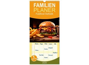 9783457135631 - Familienplaner 2025 - Fastfood Ästhetik mit 5 Spalten (Wandkalender 21 x 45 cm) CALVENDO