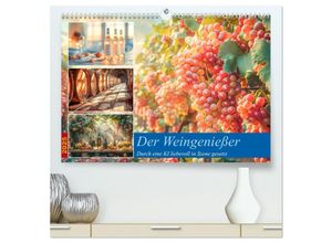 9783457136201 - Der Weingenießer (hochwertiger Premium Wandkalender 2025 DIN A2 quer) Kunstdruck in Hochglanz