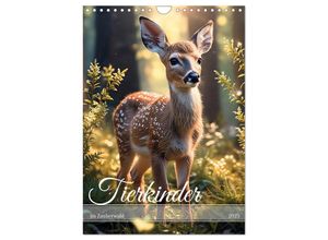 9783457136386 - Tierkinder im Zauberwald (Wandkalender 2025 DIN A4 hoch) CALVENDO Monatskalender