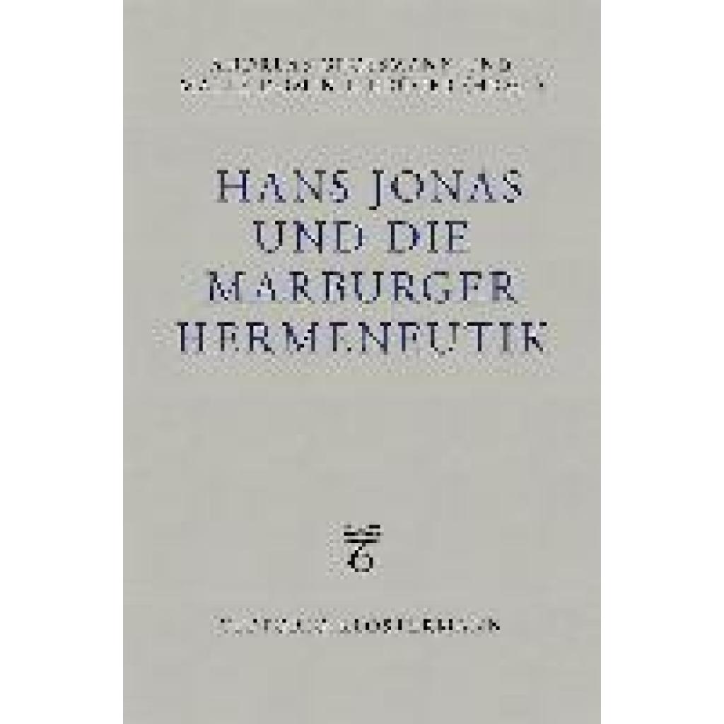 9783465003083 - Hans Jonas und die Marburger Hermeneutik