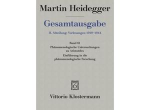 9783465026501 - Gesamtausgabe Bd61 Phänomenologische Interpretationen zu Aristoteles Einführung in die phänomenologische Forschung (Wintersemester 1921 22 - Martin Heidegger Leinen