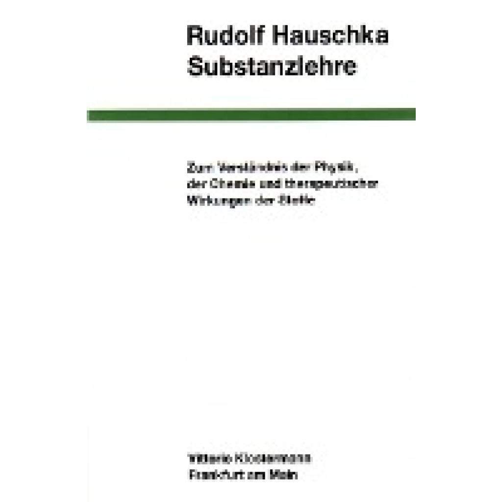 9783465035183 - Hauschka Rudolf Substanzlehre